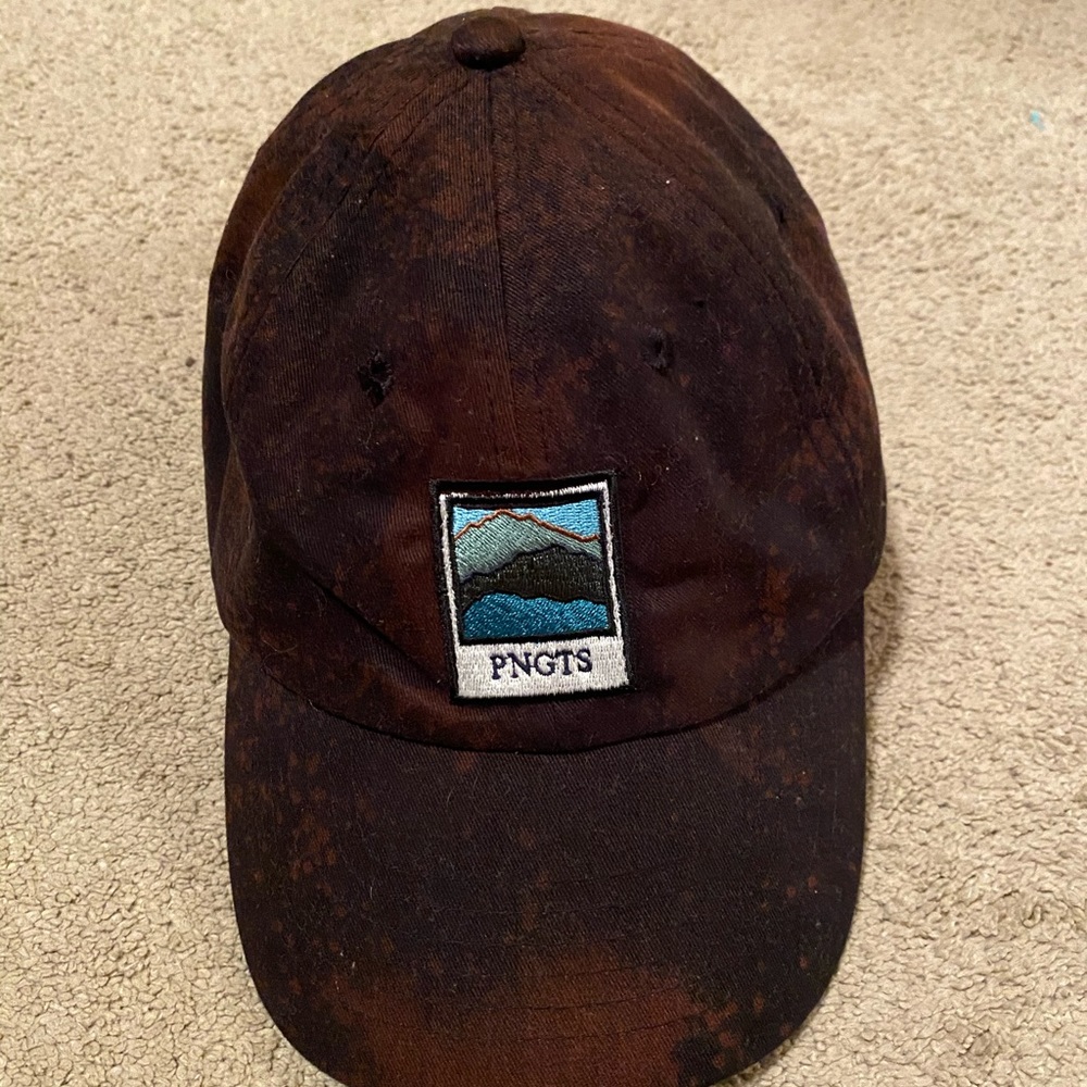 Custom Dyed/Bleached Black Velcro PNGTS Hat